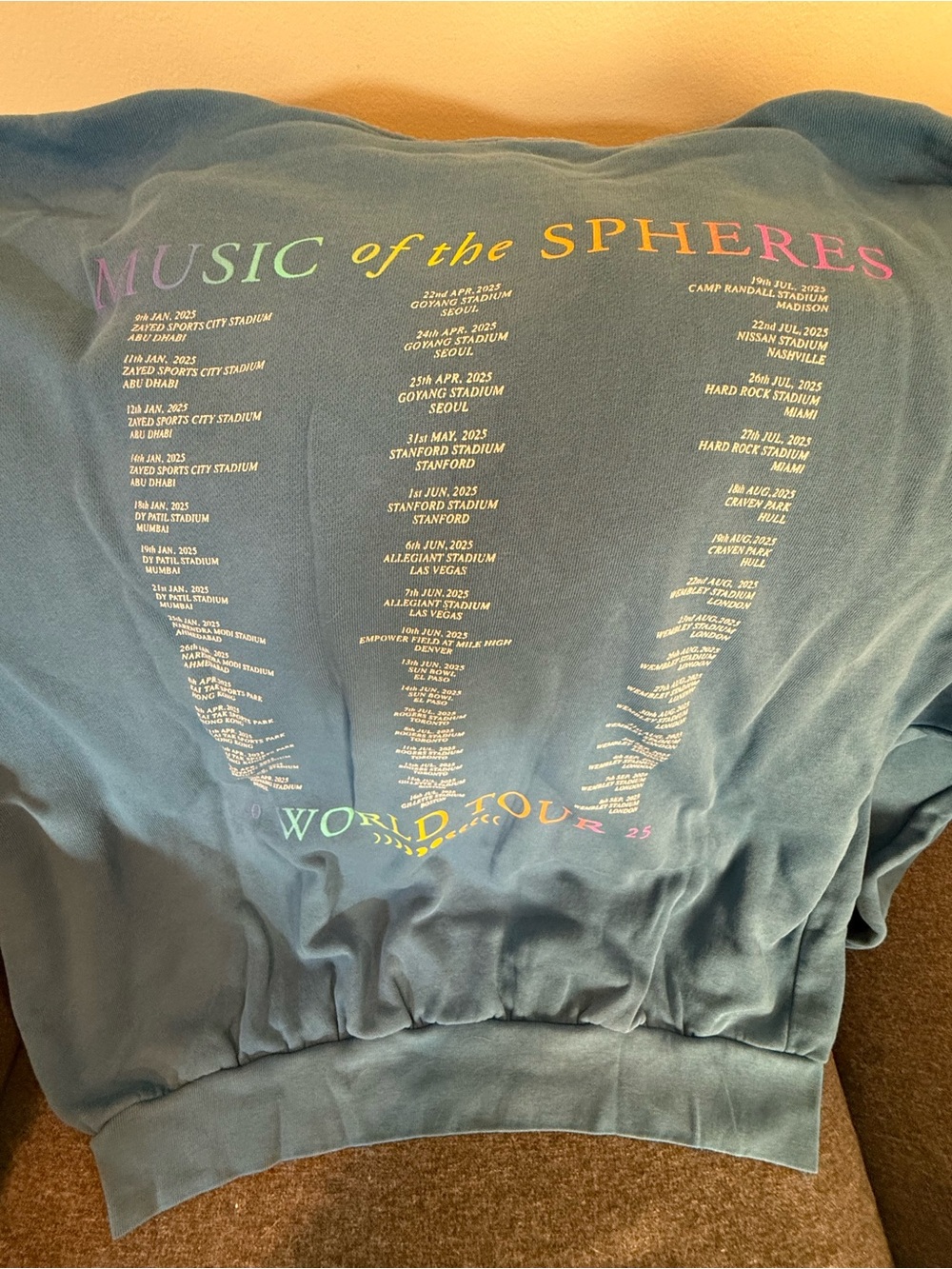 2025 Music of the Spheres Coldplay hoodie. Unisex 2XL - Picture 6 of 6
